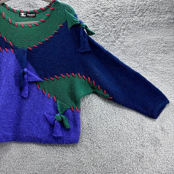 Vintage Kansai Yamamoto Women's Boxy Knit Sweater Multicolor Perfect Condition‎ - Picture 5 of 12